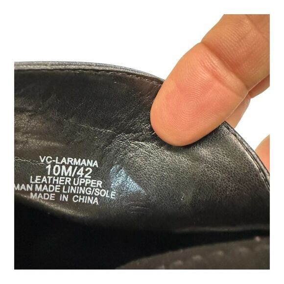 Vince Camuto Black Suede Larkana Bootie Heeled Boho Shoes Size 10M - Picture 10 of 11